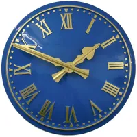 Keighley Outdoor Clock Service blue dial